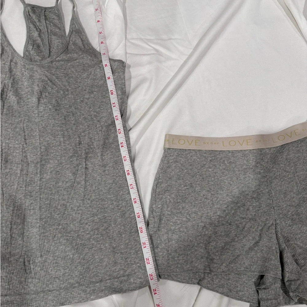 Love by Gap Gray Ribbed Intimate Sleepwear Set - Picture 6 of 8
